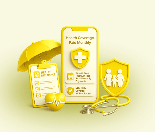 Health coverage paid monthly